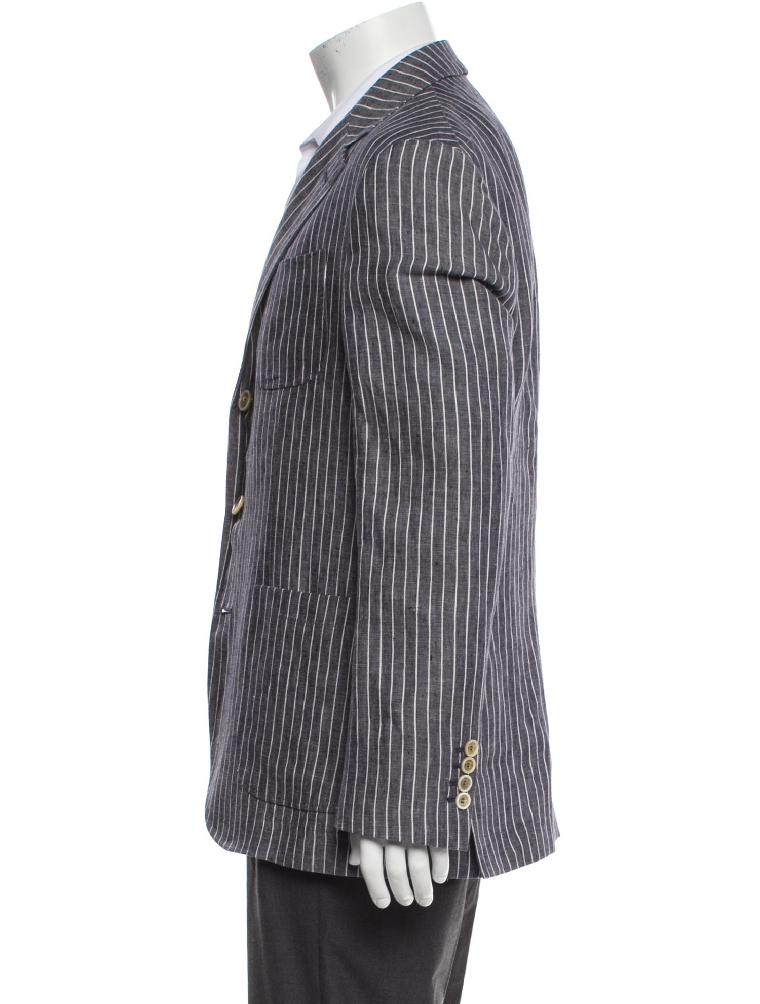 Brunello Cucinelli Linen Striped Sport Coat